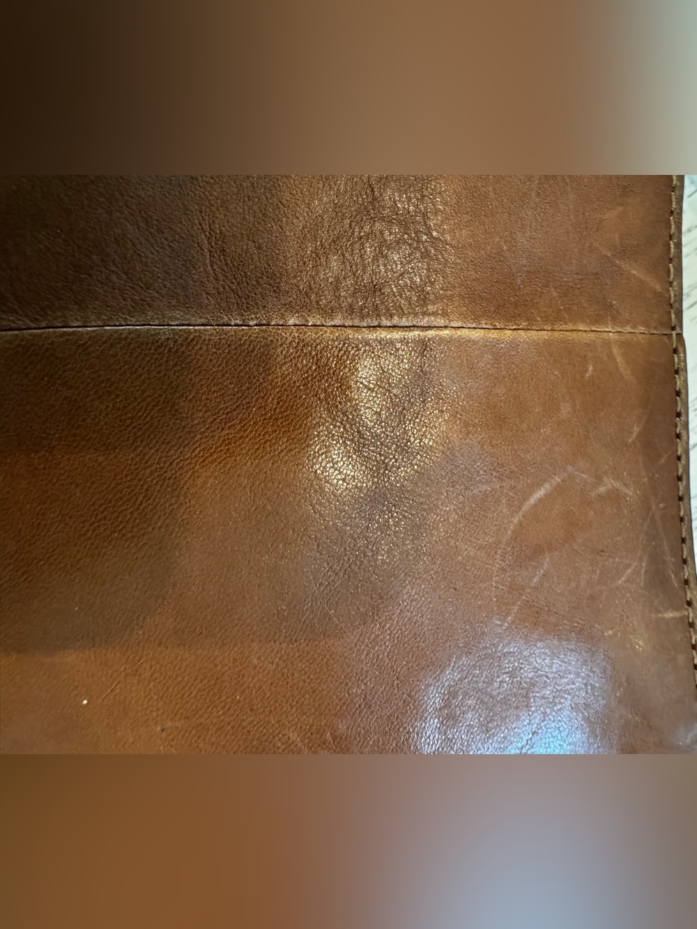 Frye Lucy Cognac Leather Crossbody Organizer Bag - Picture 15 of 16